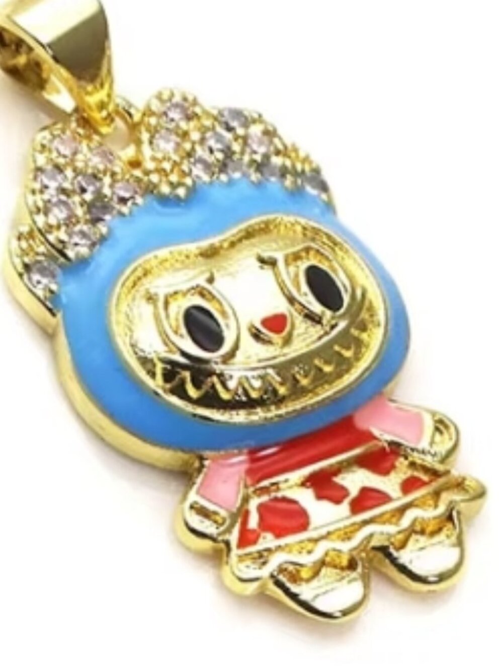 18K Gold Plated Labubu Necklace